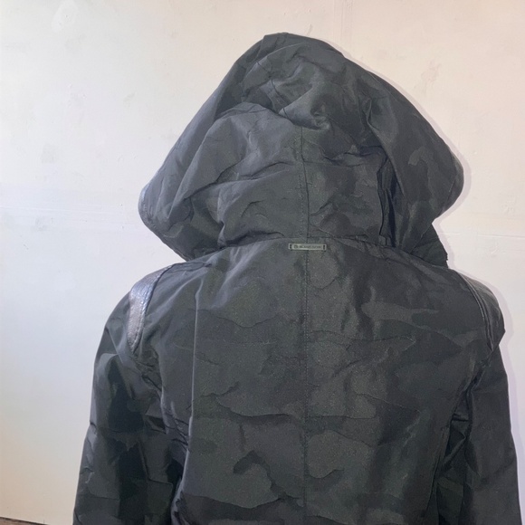 Blanc Noir Black On Black Jacquard Anorak Hooded Jacket - Picture 9 of 10